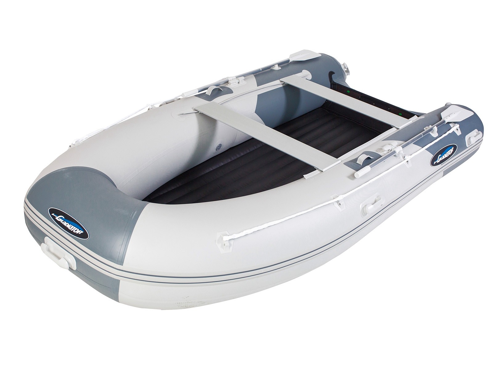 Надувная лодка GLADIATOR E330LT (бело-синий)