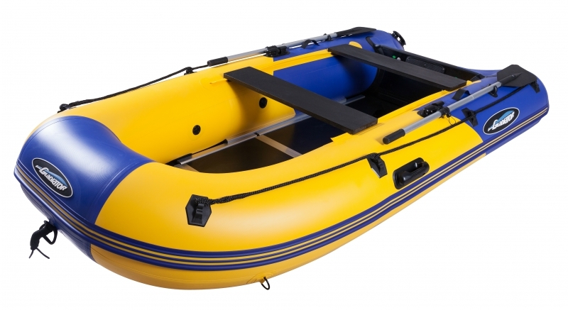 Надувная лодка GLADIATOR B330 AL (желто-синий)