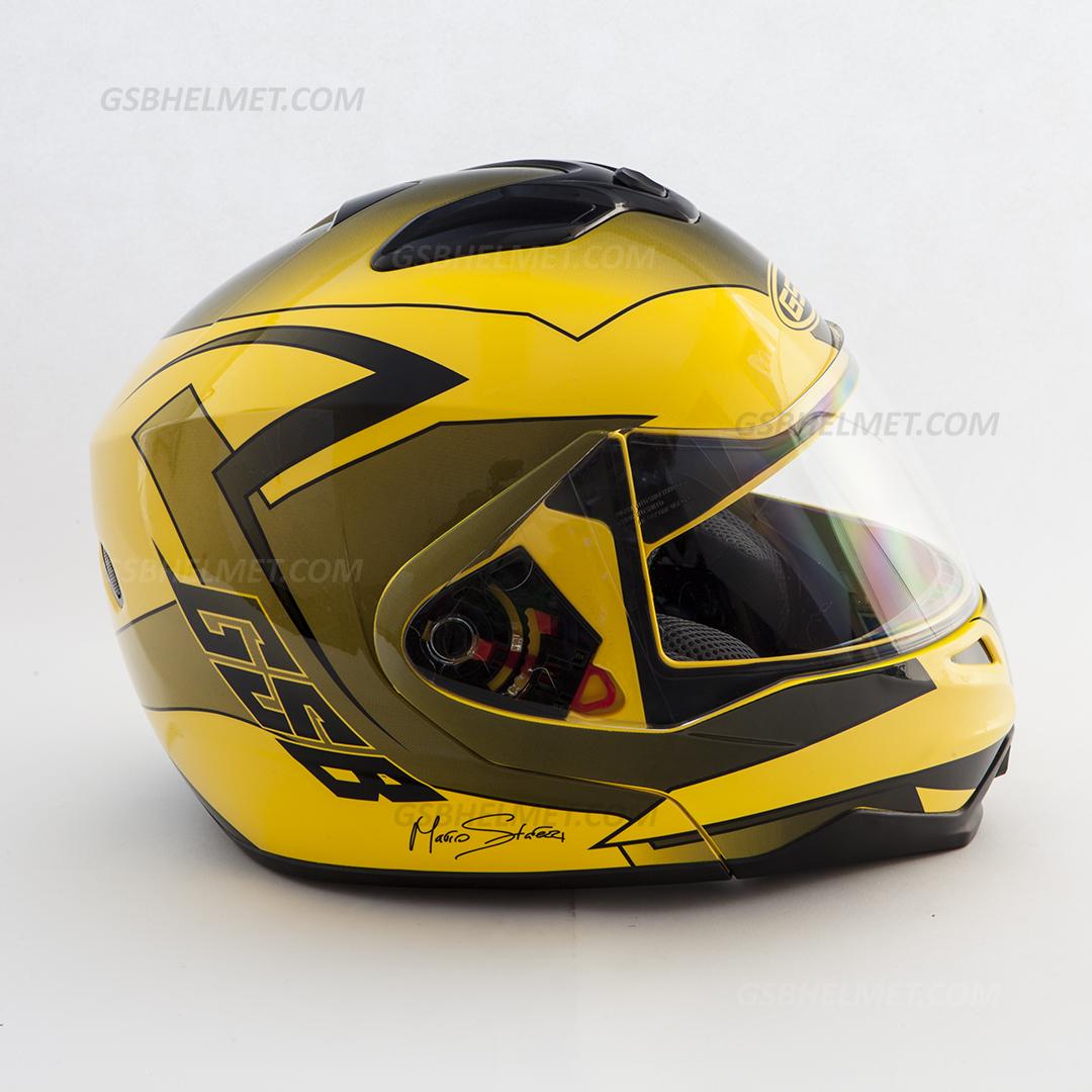 Шлем модуляр GSB G-339 желтый L