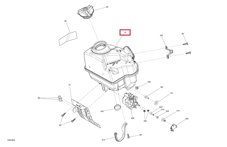 Бак масляный 850 etec