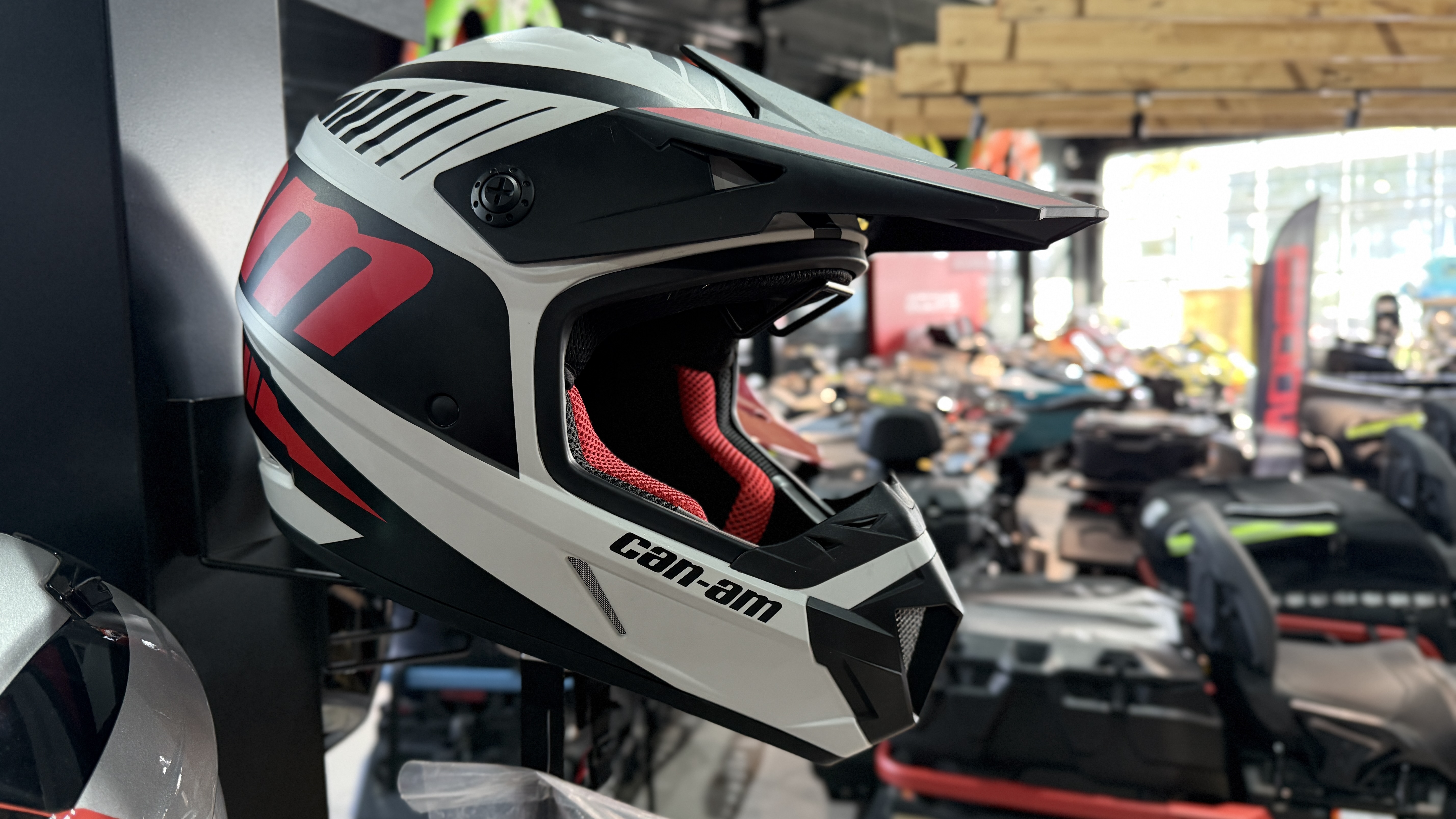 Шлем Can-Am XC-4 Cross Team M серо-красный