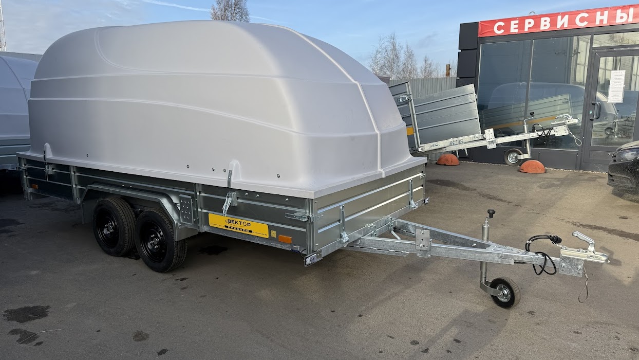 Двухосный прицеп Вектор ЛАВ 81013E 4.0 (колея 1740 мм) с колпаком