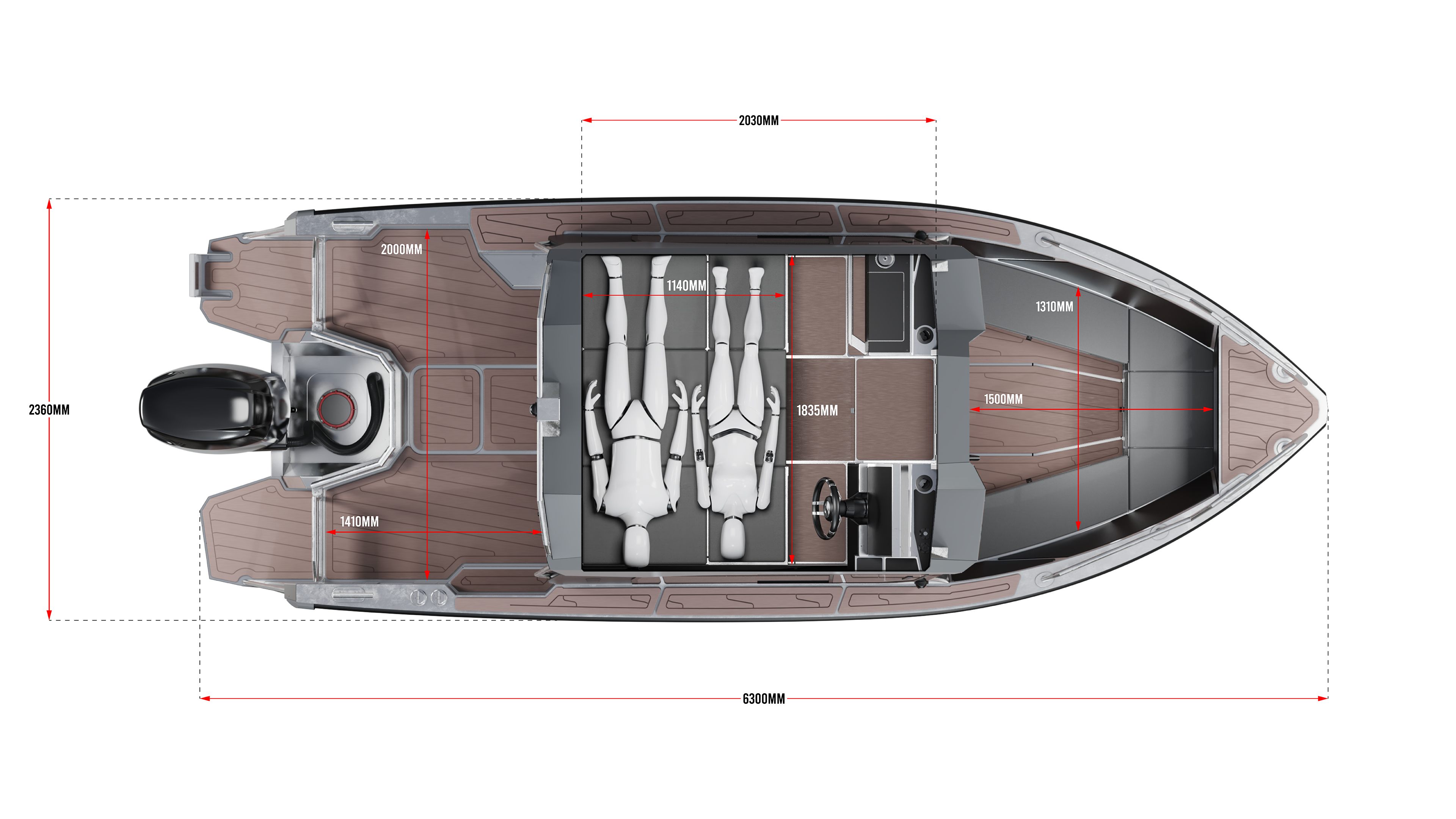 Алюминиевая лодка A6 2025