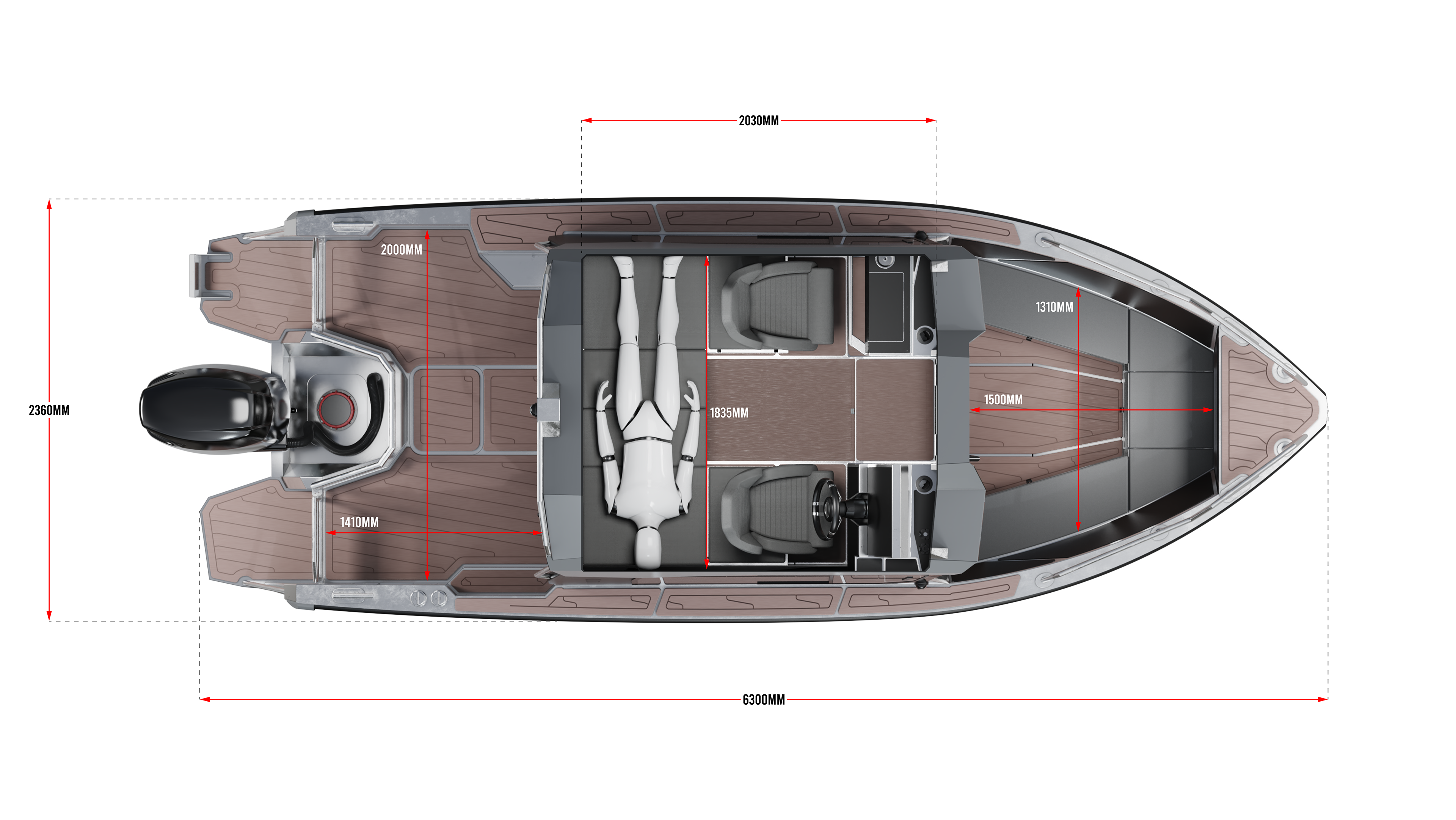 Алюминиевая лодка A6 2025