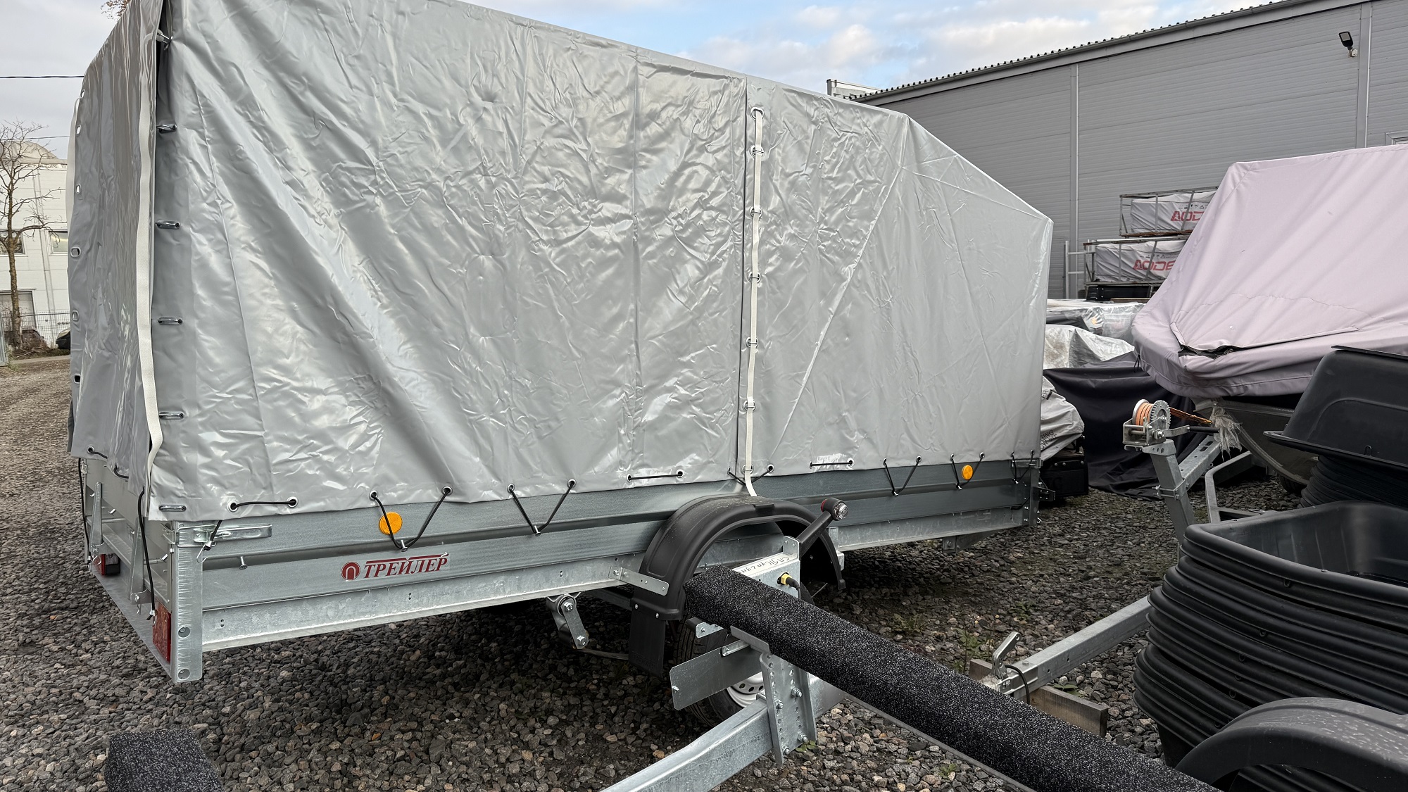 Прицеп бортовой Трейлер 3,5м х 1,5м с тентом