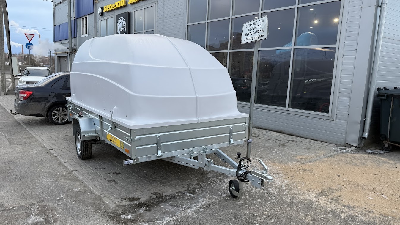Прицеп Вектор ЛАВ 81012С 4 метра  с пластиковой крышкой