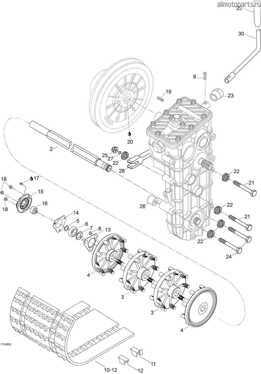 Вал на LYNX 1300 DRIVE AXLE