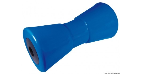 Ролик подкильный 200мм синий пластик