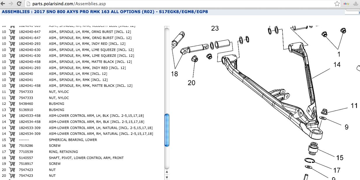 Рычаг / CONTROL ARM, LOWER, LH, алюминий