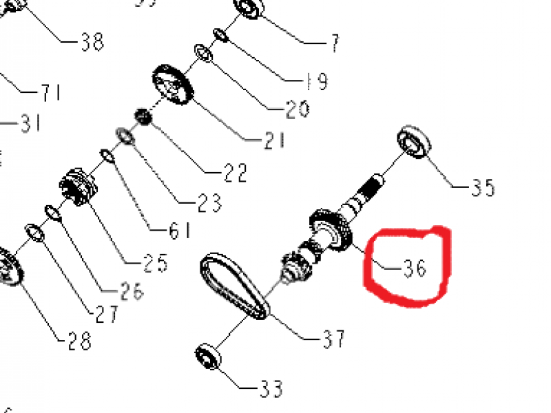 Вал SHAFT INPUT 37T