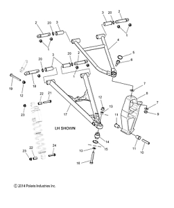 Рычаг / CONTROL ARM, LOWER, LH, matte black