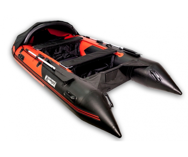 Надувная лодка GLADIATOR C370DP (черно-красный)