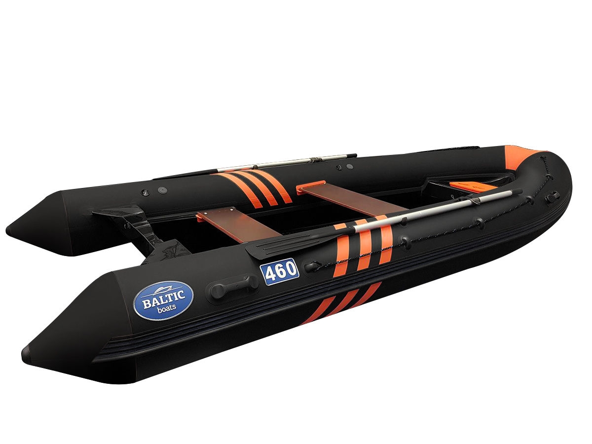Лодка Baltic Boats RIB А460 Z Оранжево-серый