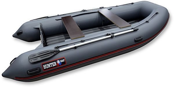 Надувная лодка Хантер 360 А, цвет серый