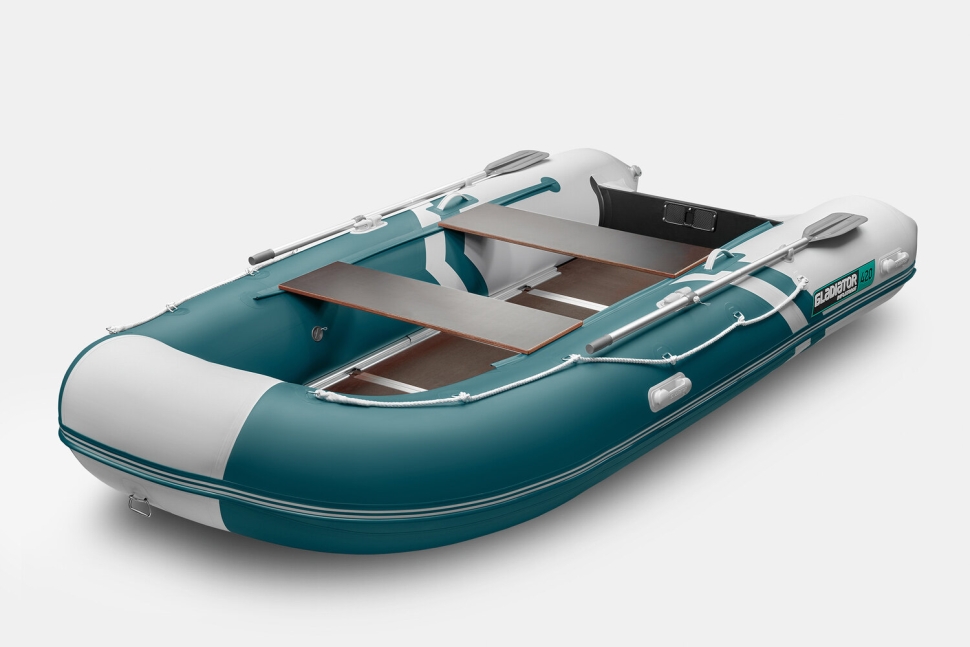 Надувная лодка GLADIATOR E350S (морской зелено-белый)
