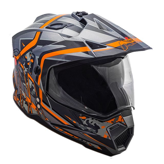 Шлем AiM JK802S Orange/Grey/Black, XXXL