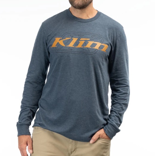 Футболка Klim с длинным рукавом K Corp LS T MD Navy Frost - Golden Brown