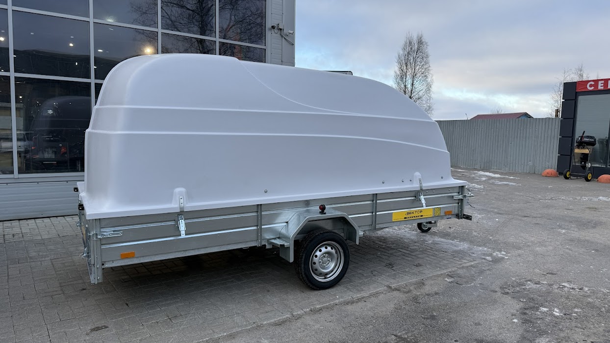 Прицеп Вектор ЛАВ 81012С 4 метра  с пластиковой крышкой